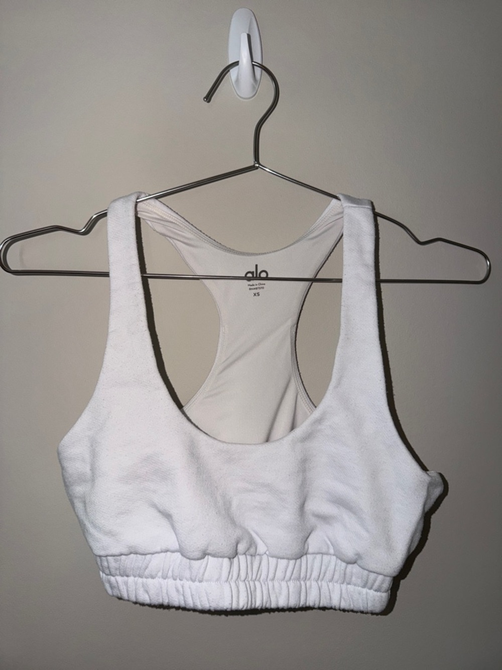 ALO Yoga White Racerback Sports Bra